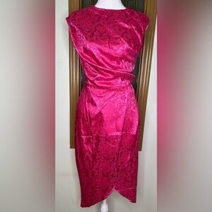 2/$15 SHEIN Sleeveless Fuchsia Floral Dress NWT Size Small